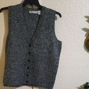 Alison Craig Women's Charcoal Button-Up Sweater Vest